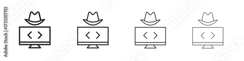 Hacker icon concept. editable vector trendy illustrations.