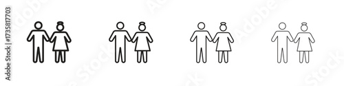 Girlfriend icon concept. editable vector trendy illustrations.
