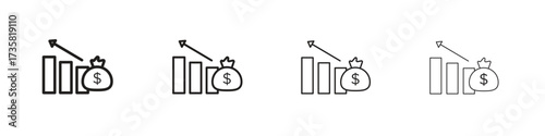 Fiscal policy icon concept. editable vector trendy illustrations.