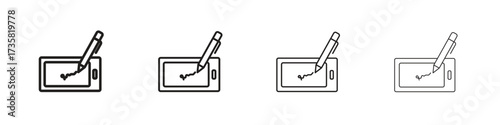 Electronic signature icon concept. editable vector trendy illustrations.