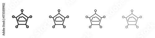 edge computing icon concept. editable vector trendy illustrations.