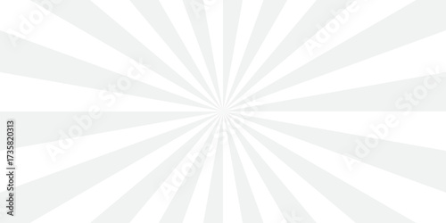 sunburst pattern white and gray design. Vintage sunrays illustration swirl line. sun beam vector banner design pop art comic burst gradient concept pattern.	