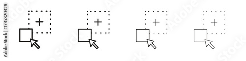 Drag and drop icon concept. editable vector trendy illustrations.