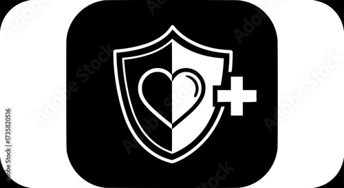 Health insurance icon design illustration. icon concept in flat
