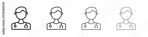 Doctor icon concept. editable vector trendy illustrations.