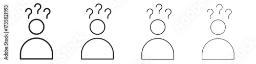 Curious human icon concept. editable vector trendy illustrations.