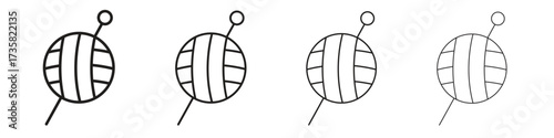 Crochet icon concept. editable vector trendy illustrations.