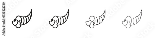 Cornucopia icon concept. editable vector trendy illustrations.
