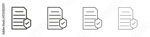 Contract coverage icon concept. editable vector trendy illustrations.