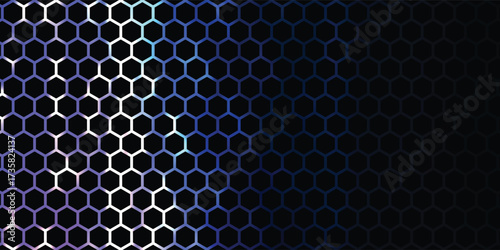 Hexagonal abstract technology background. electric glow hexagonal background. vector illustration.