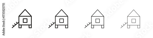 Chicken coop icon concept. editable vector trendy illustrations.