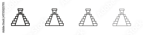 Chichen Itza icon concept. editable vector trendy illustrations.