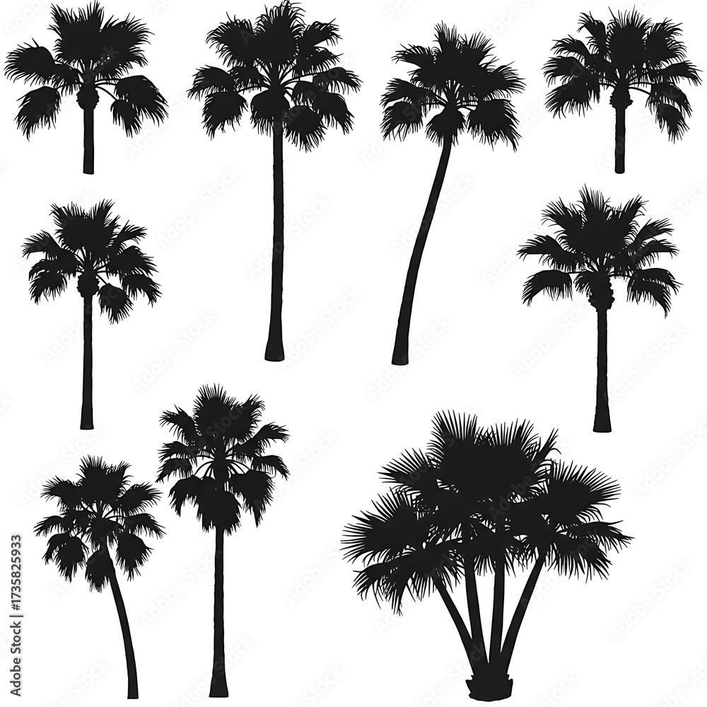Fototapeta premium Palm Silhouette Symphony