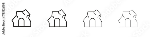 cave icon concept. editable vector trendy illustrations.