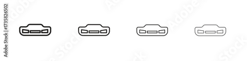 Car bumper icon concept. editable vector trendy illustrations.