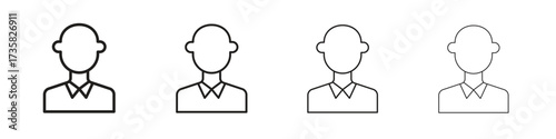 Businessman icon concept. editable vector trendy illustrations.