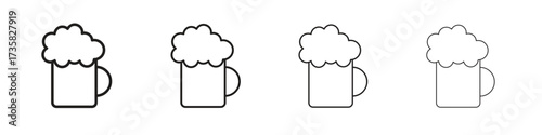 Beer icon concept. editable vector trendy illustrations.