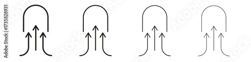 Air suction icon concept. editable vector trendy illustrations.