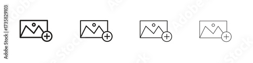 Add photos icon concept. editable vector trendy illustrations.