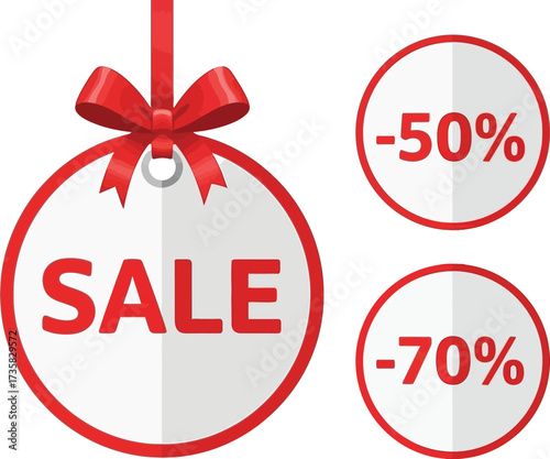 Sale promotion discount offer fifty percent seventy percent off tag