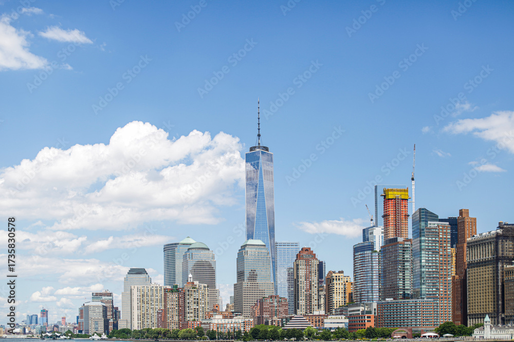 Fototapeta premium Lower Manhattan skyline, NYC, USA