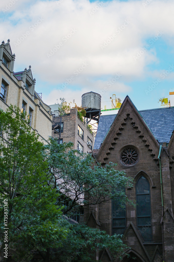 Naklejka premium Old town hall in New York city, USA