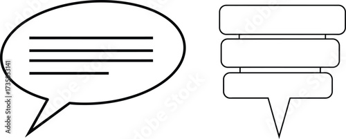 Vector graphic of speech bubbles for communication and messaging
