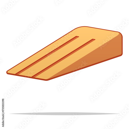 Door stopper wedge vector isolated illustration