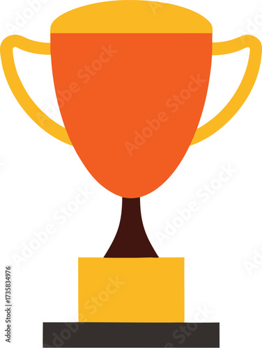 Vector art gold trophy cup isolated