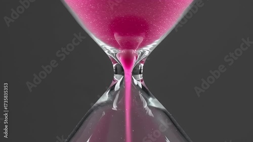 Hourglass with Pink Sand - A Timeless Symbol of Time Passing.