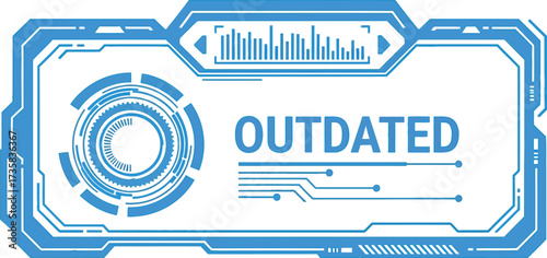 Download outdated hud ui design vector graphic illustration