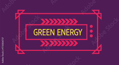 Green energy solutions renewable power resources illustration