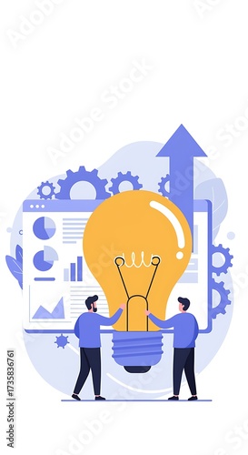 Business collaboration idea generation teamwork for successful strategy development