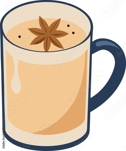 Christmas Eggnog Traditions festive eggnog mug topped with whipped cream, cinnamon, and star anise
