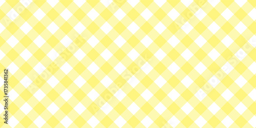 yellow gingham or vichy pattern. Autumn or Thanksgiving day textile print for tabletop, picnic blanket, basket napkin, shirt or handkerchief. Cotton, linen or flannel design.