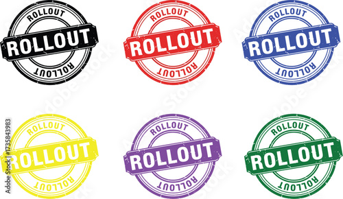 Rollout stamp vector illustration design graphic element