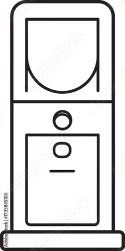 Parking Meter Silhouette Black Vector Art for Retro City Projects