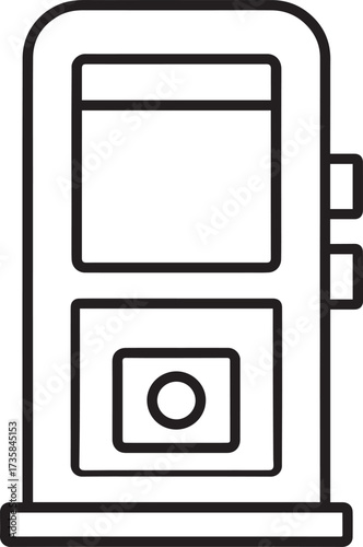 Parking Meter Silhouette Black Vector Art for Retro City Projects