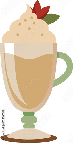 Christmas Eggnog Traditions elegant eggnog coupe garnished with star anise and nutmeg spice