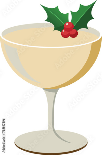Christmas Eggnog Traditions elegant eggnog coupe garnished with star anise and nutmeg spice