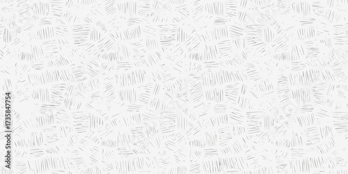 Abstract seamless pattern of light grey textured strokes on a white background