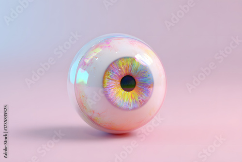 eyeballs on pastel background