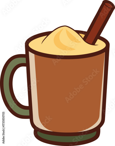 Christmas Eggnog Traditions rich dairy eggnog in warm mug with holly garnish and cinnamon