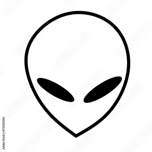 alien face vector icon