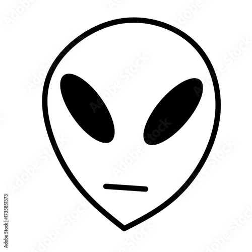 alien face vector icon