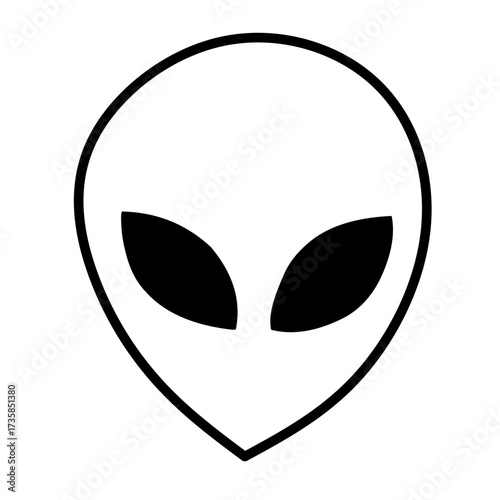 alien face vector icon