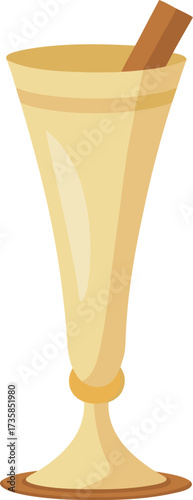 Christmas Eggnog Traditions rich dairy eggnog in warm mug with holly garnish and cinnamon