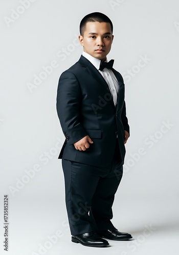 Artistic portrait of a person with dwarfism in fashion pose