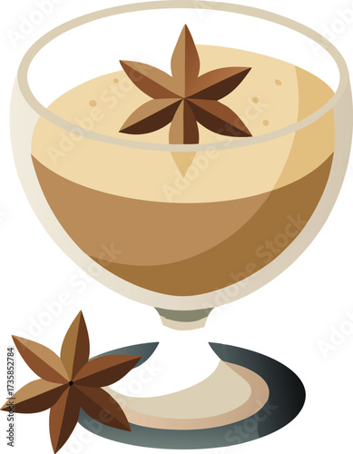 Christmas Eggnog Traditions creamy eggnog in glass with cinnamon stick and  sprinkle