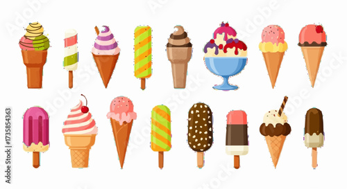 set of ice cream